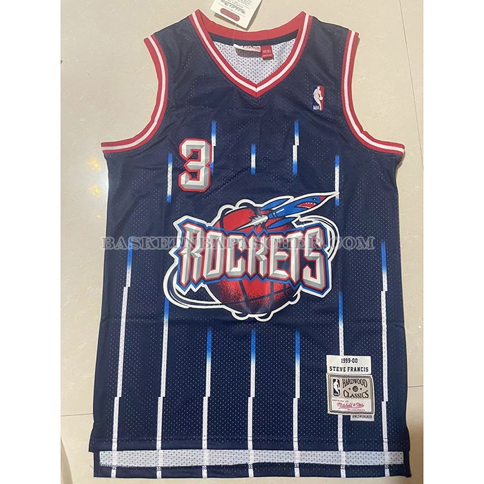 Maillot Houston Rockets Steve Francis Mitchell & Ness 1999-00 Bleu